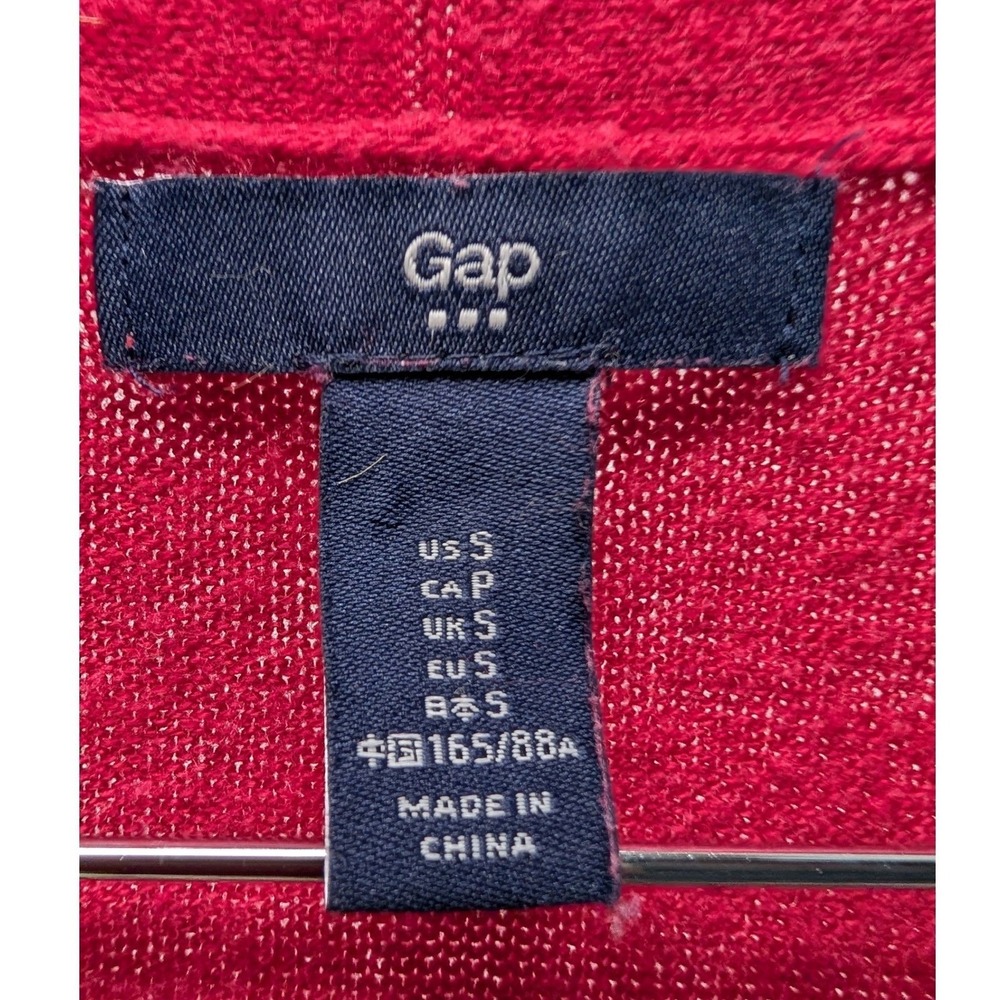 Gap Women's Pink Open Front Long Sleeve Cardigan Sweater Cotton Blend Small - Picture 4 of 5